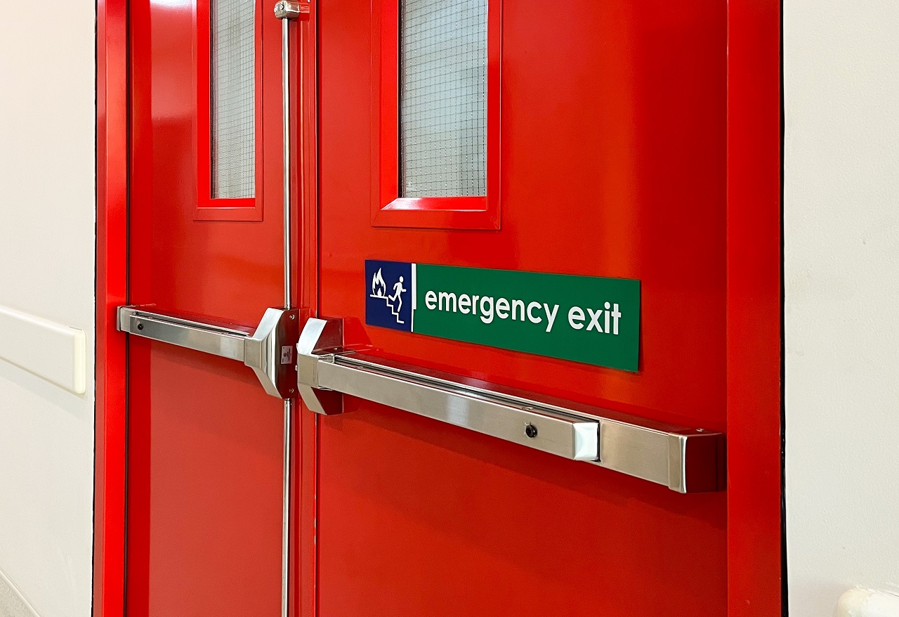 Finger guards on fire doors